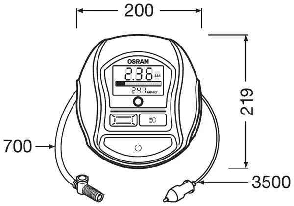 Osram Automotive TYREinflate 1000 - compressor