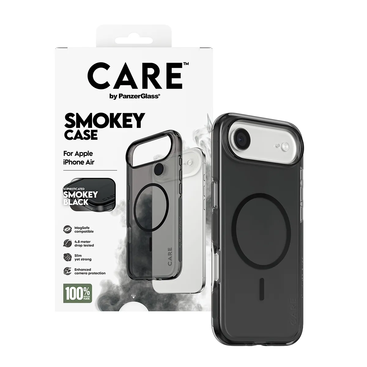 PanzerGlass Care Urban Explorer MagSafe Case for iPhone Air, Smokey