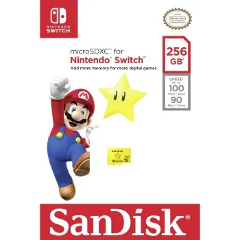 SanDisk Nintendo Switch 256GB MicroSDXC UHS-I U3 V30 A1 card, Yellow