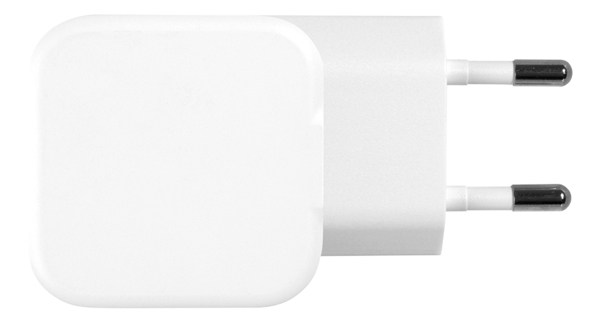 DELTACO USB-C wall charger, GaN technology, 1x USB-C PD, 30 W, white