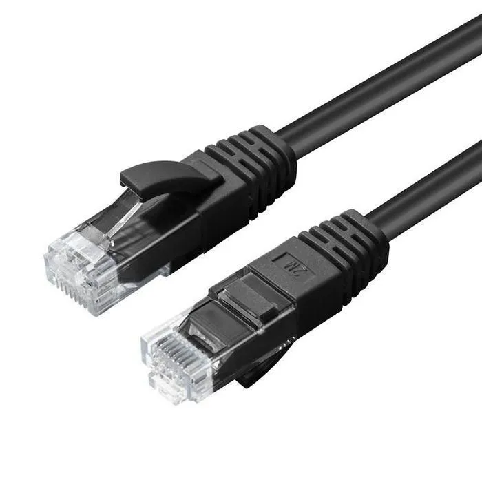 MicroConnect Cat5e U/UTP -verkkokaapeli, 1 m, Musta