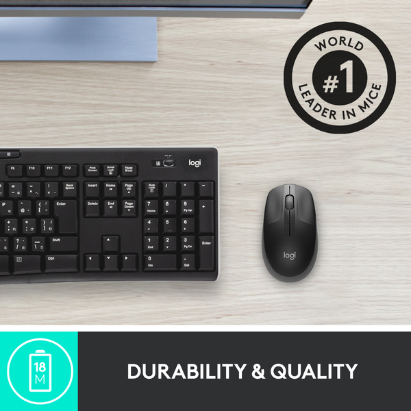 Logitech M190 - wireless mouse, Charcoal