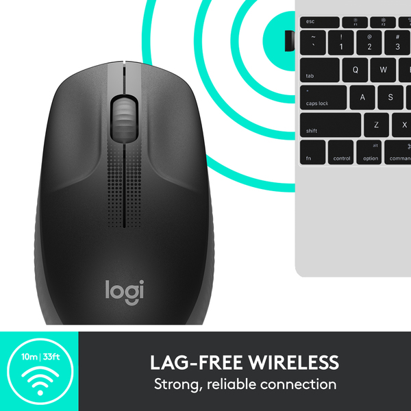 Logitech M190 - wireless mouse, Charcoal