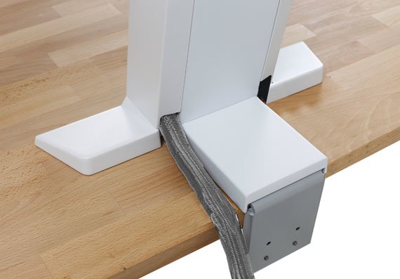 ERGOTRON WorkFit-SR Dual Monitor Sit-Stand Desktop Workstation Short Surface white