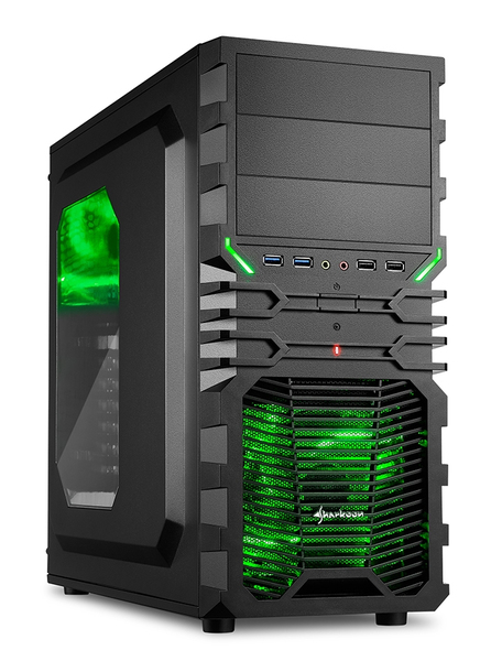 Sharkoon VG4-W GREEN ATX TOWER