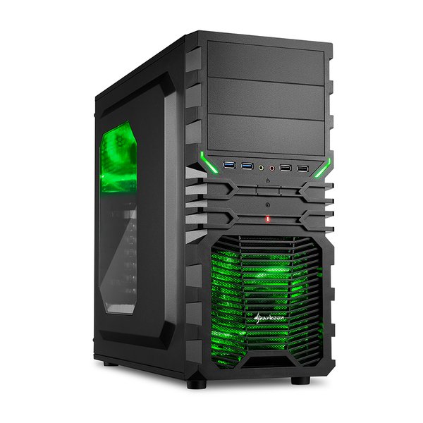 Sharkoon VG4-W GREEN ATX TOWER