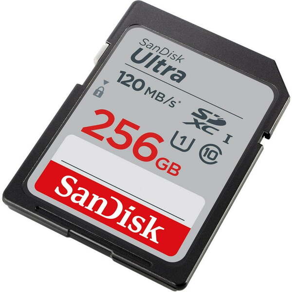 SanDisk Ultra 256GB SDXC Class 10 UHS-I U1 card, White