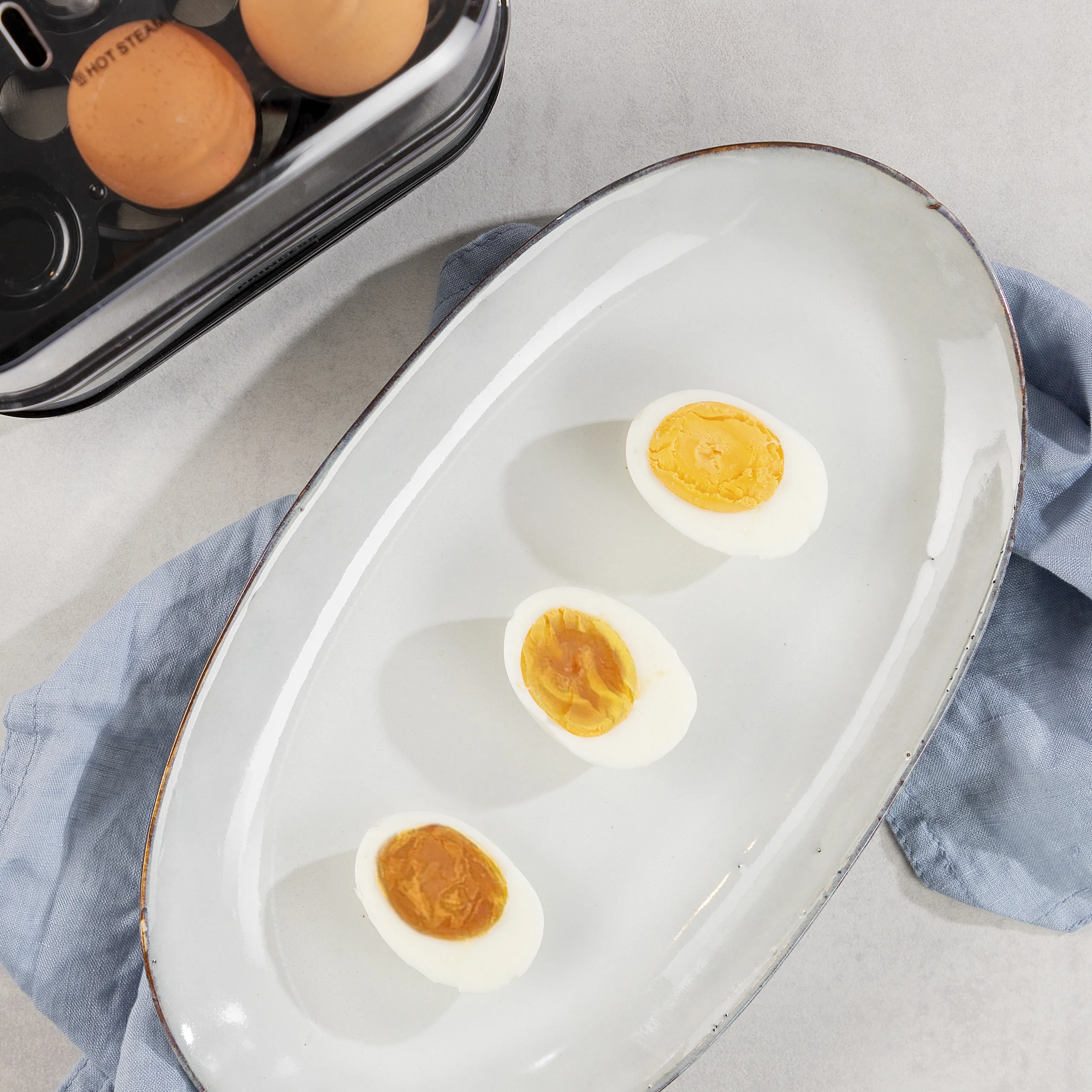 Princess 262046 Egg Cooker, 6 Eggs, 400 W, Black/Silver