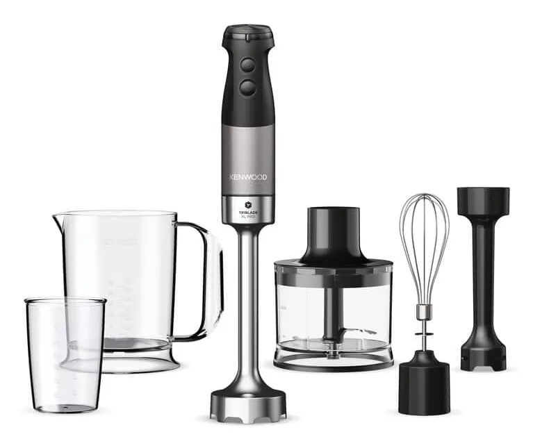 Kenwood Triblade XL Pro HBM80.322BK 1200 W stavmixerset, svart, rostfritt st&aring;l
