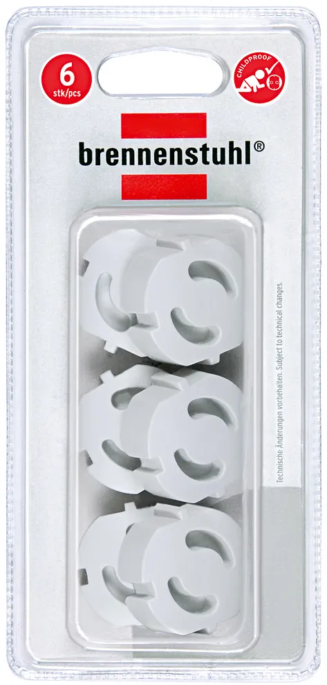 Brennenstuhl socket covers, 6-pack, transparent, plastic