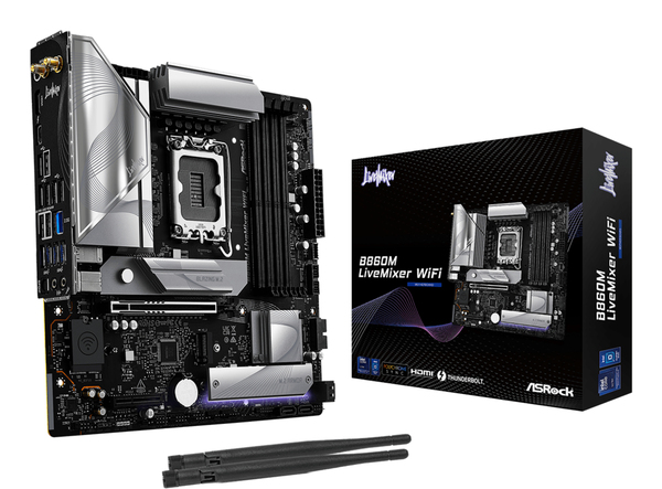 ASRock B860M LiveMixer WiFi 6E LGA 1851 mATX DDR5 - motherboard