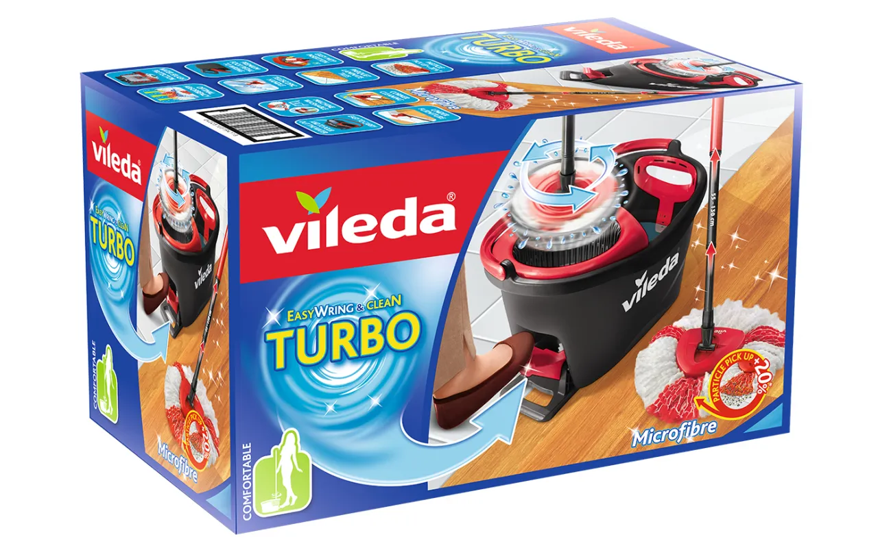 Vileda Wiper Turbo Easy Wring & Clean Box - mop set