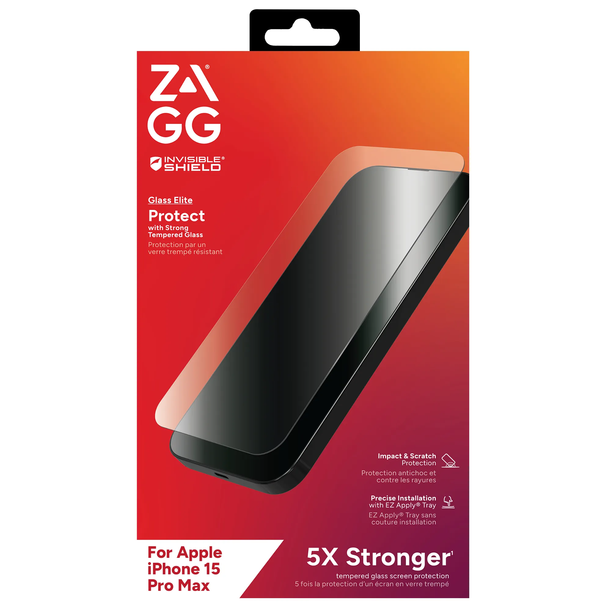 Zagg InvisibleShield Glass Elite iPhone 15 Pro Max - Screen Protector