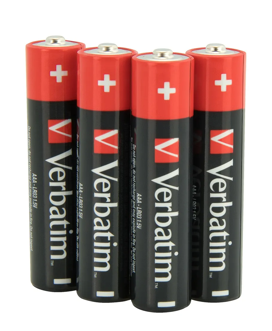 Verbatim batterier, AAA(LR03), 4-pack, Alkaline, 1,5 V