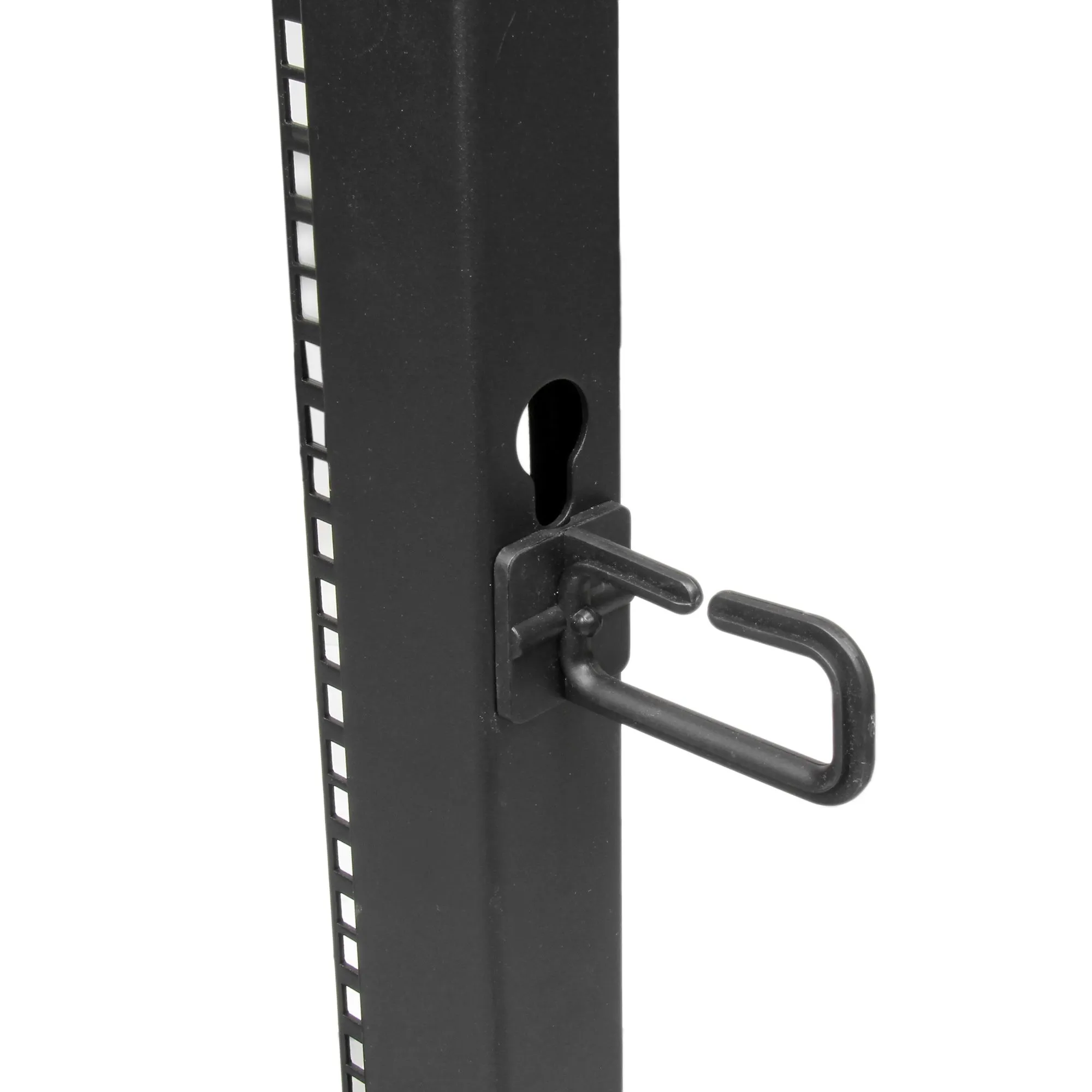 STARTECH.COM 18U Open Frame Rack - 4 Post - 22-40in. Adjustable Depth - 1200lb. Weight Capacity - w/ Casters and Cable Hooks