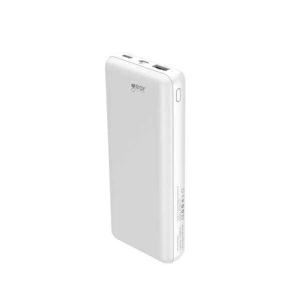 GEAR Powerbank 20 000mAh LiPolymer Ultracompact 2.1A 1xUSB-C 2xUSB-A 1xMicroUSB Valk.