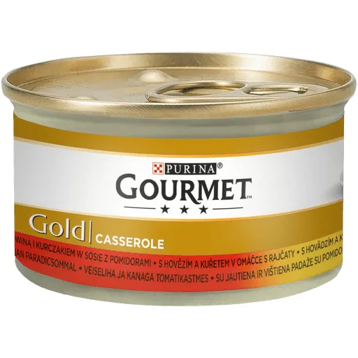 Purina Gourmet Gold Mix Beef and Chicken, Kissan m&auml;rk&auml;ruoka, Adult, 85 g