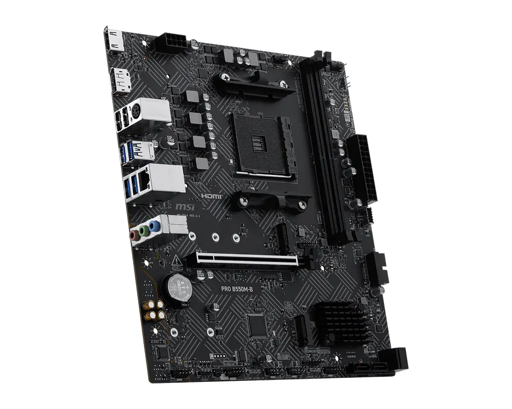 MSI PRO B550M-B AM4 mATX moderkort
