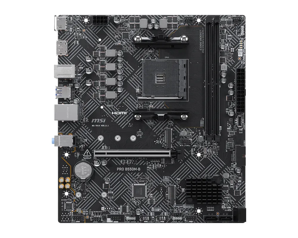 MSI PRO B550M-B AM4 mATX moderkort
