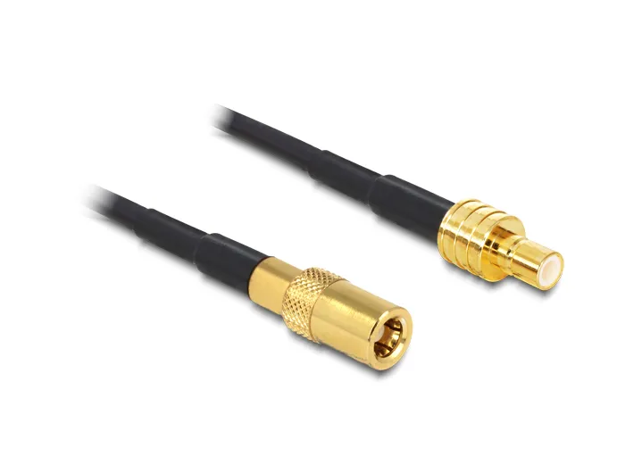 DeLOCK antennadapter, SMB ha - SMB ho, 0,5m, svart