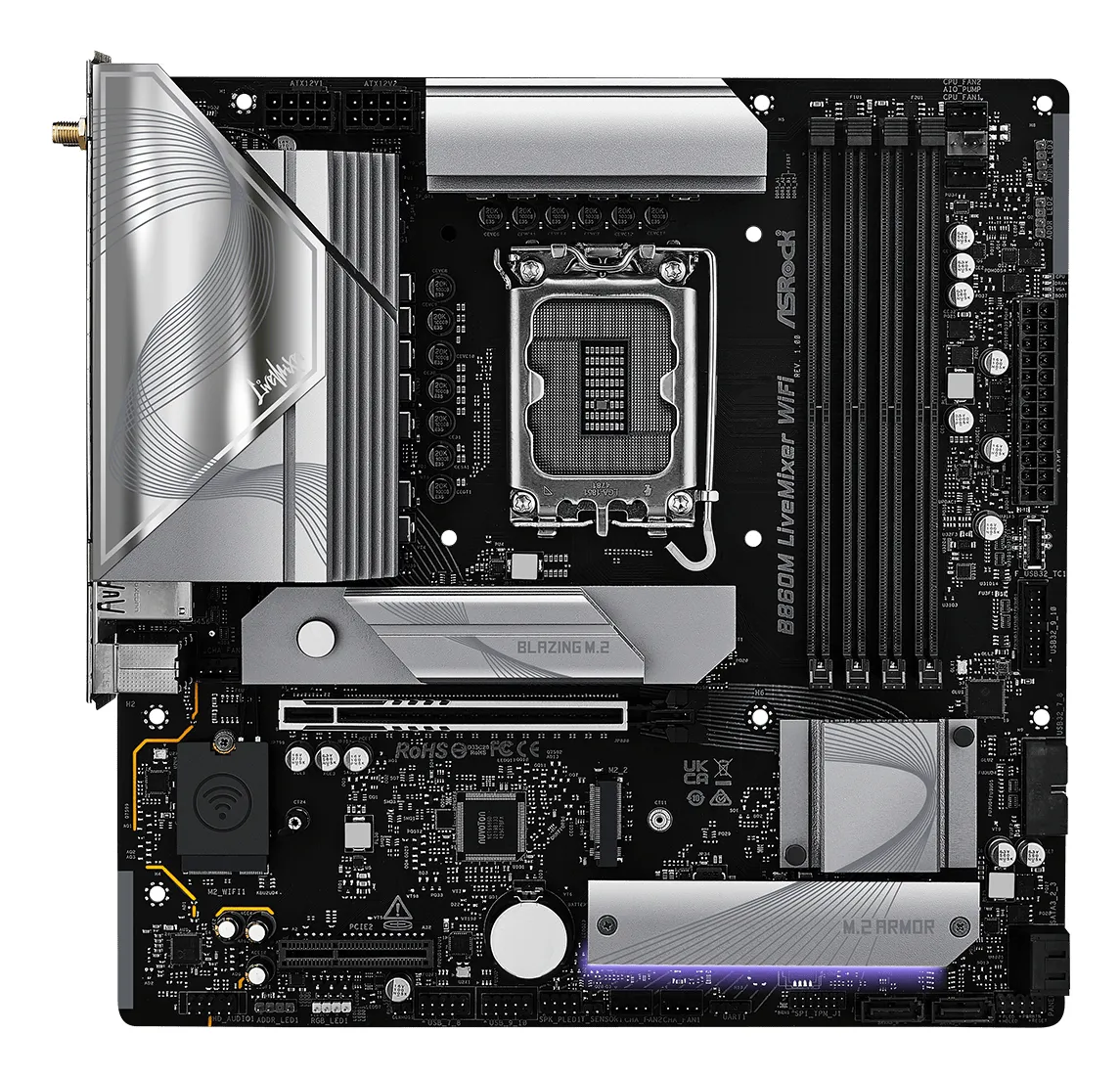ASRock B860M LiveMixer WiFi 6E LGA 1851 mATX DDR5 - motherboard