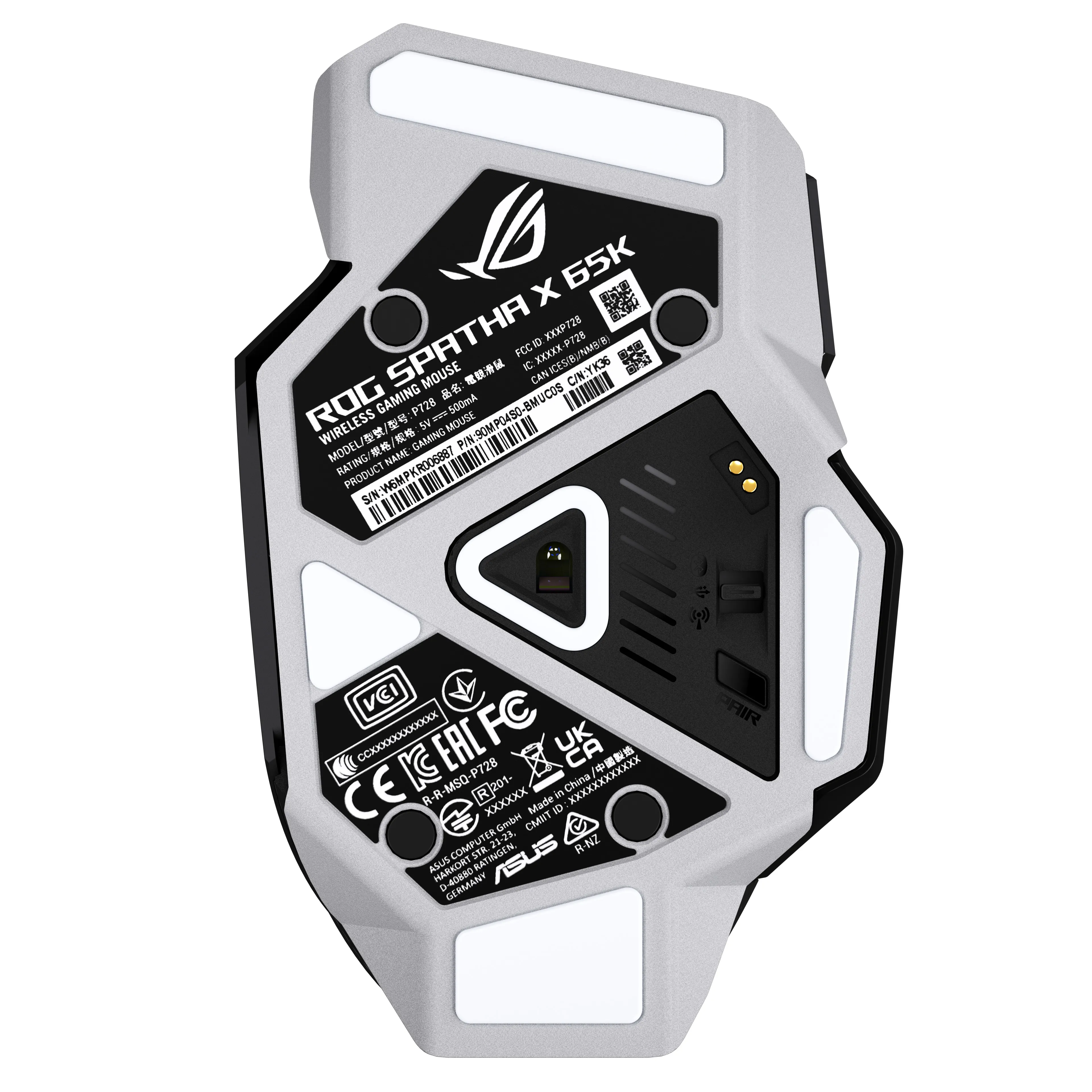 ASUS ROG Spatha X 65K tr&aring;dl&ouml;s gamingmus, svart