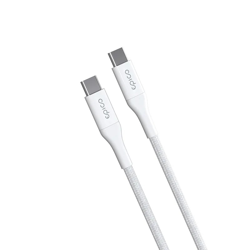 Epico Braided PD USB-C - USB-C 100W - cable, White, 2m