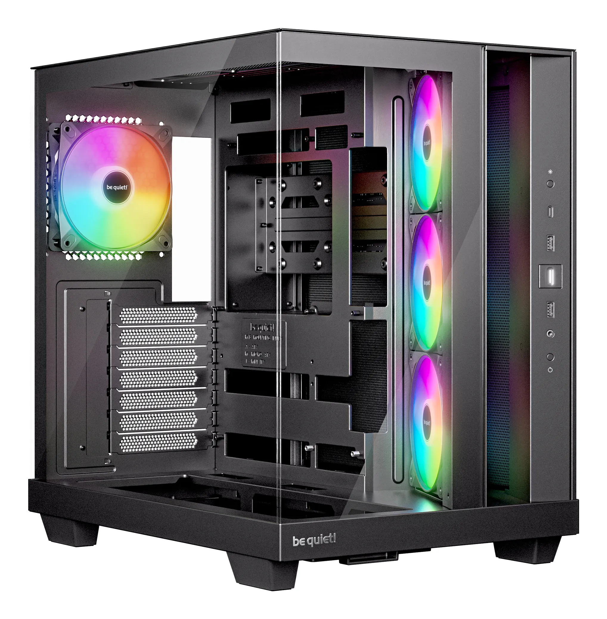 be quiet! LIGHT BASE 500 LX Midi-Tower Case with window and RGB lighting, Black