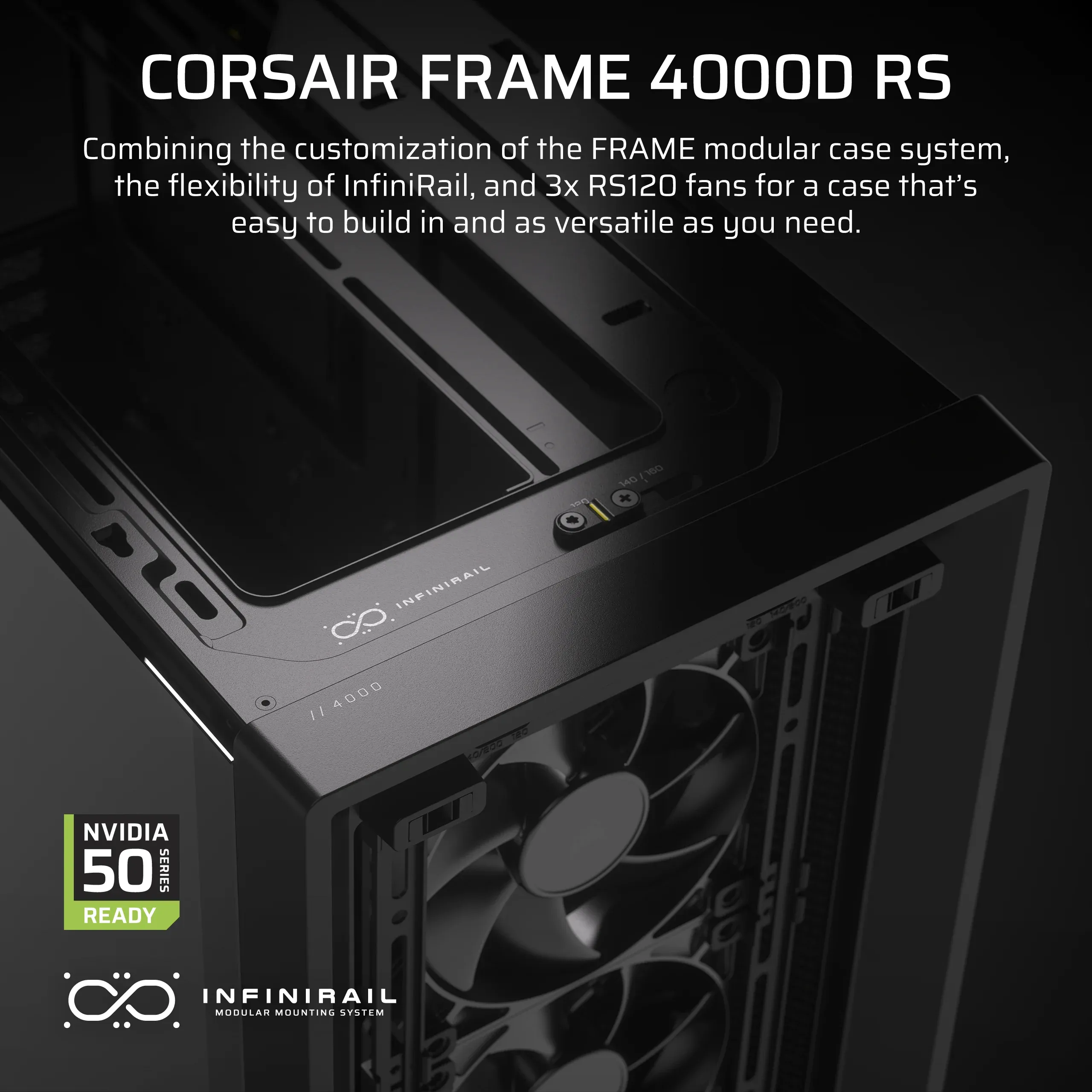 Corsair FRAME 4000D RS Airflow - midi tower window, black