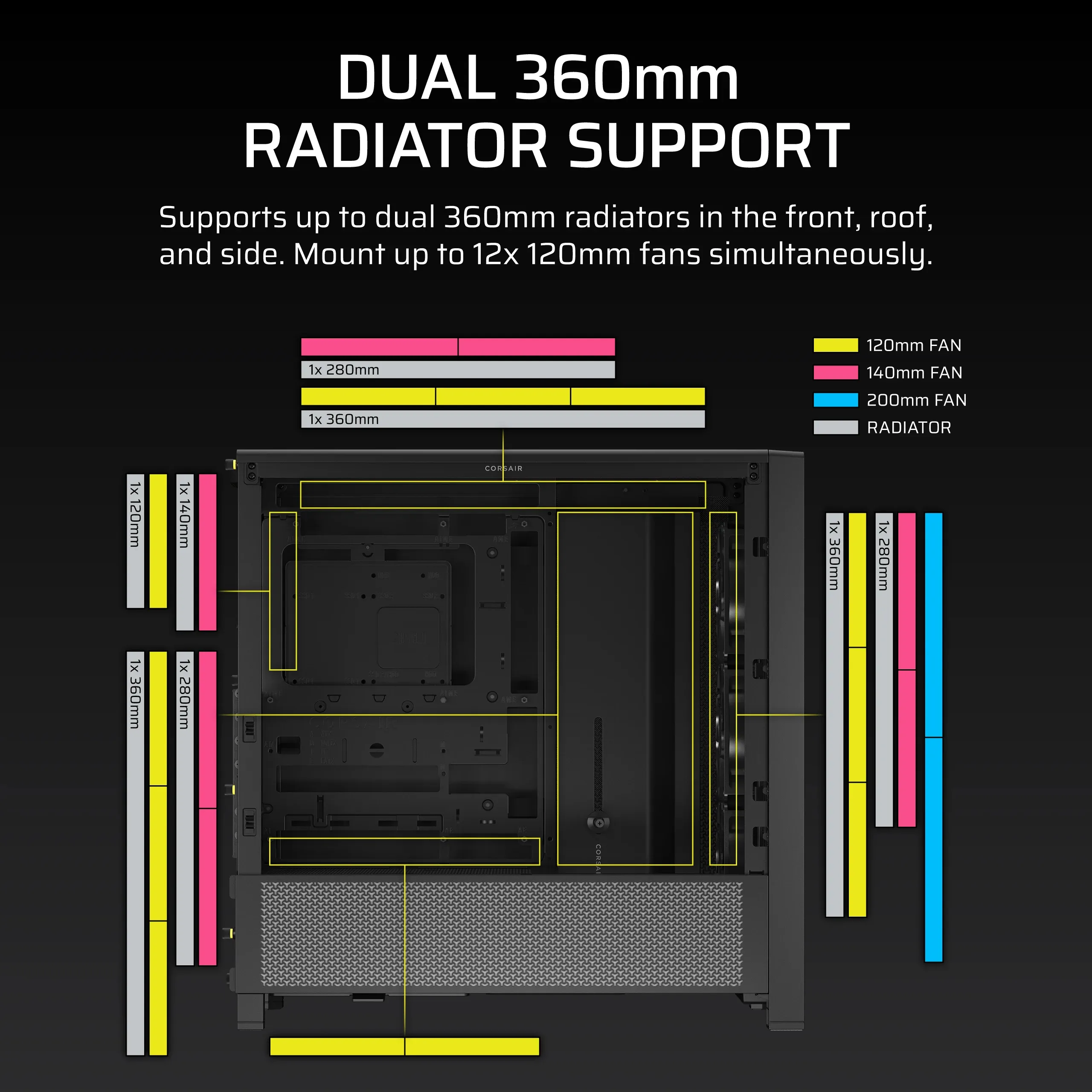 Corsair FRAME 4000D RS Airflow - midi tower window, black