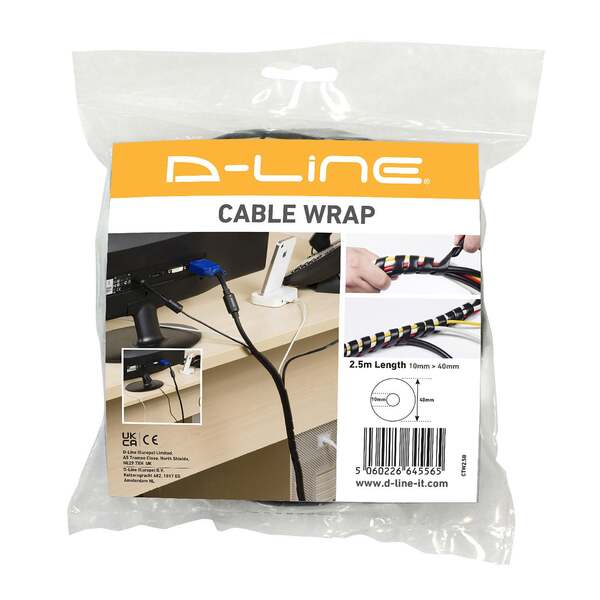 D-Line CTW2.5B - Kabelspiral, Svart