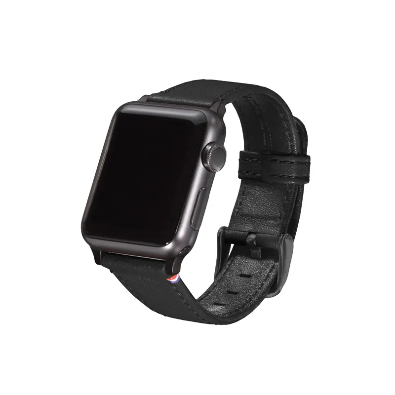Decoded - leather strap for Apple watch 42mm Black
