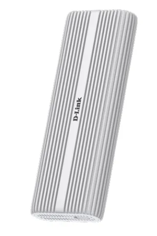 D-Link DSP-411 M.2 NVMe SSD-kapsling, 1-facks, USB4, verktygsfri, fl&auml;kt, aluminium
