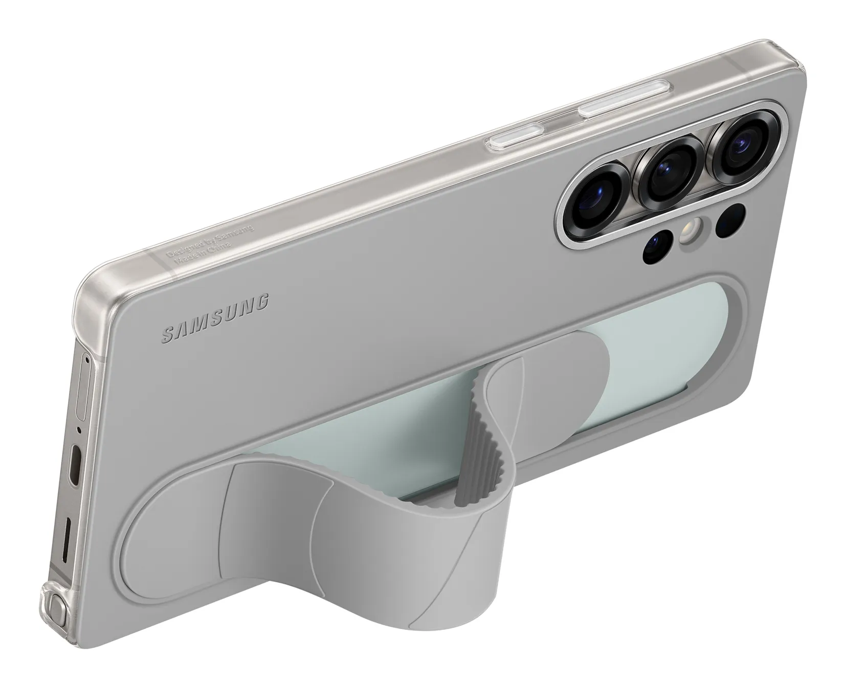 Samsung Galaxy S25 Ultra Standing Grip Case, Gray/Mint