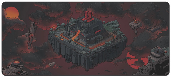 Mighty Setup Floating Island -pelihiirimatto, 900x400 mm