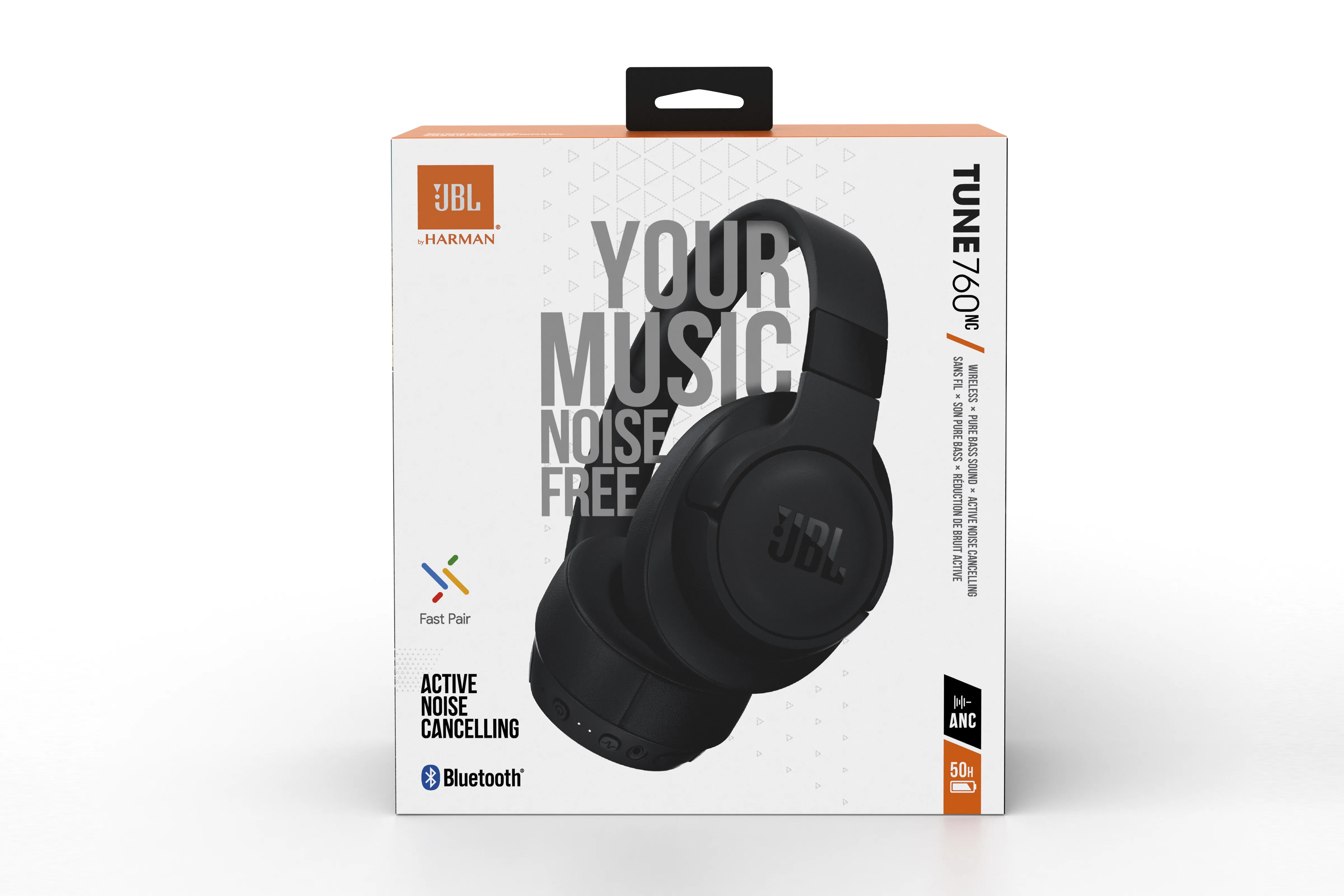 JBL Tune 760 NC - wireless headphones, Black