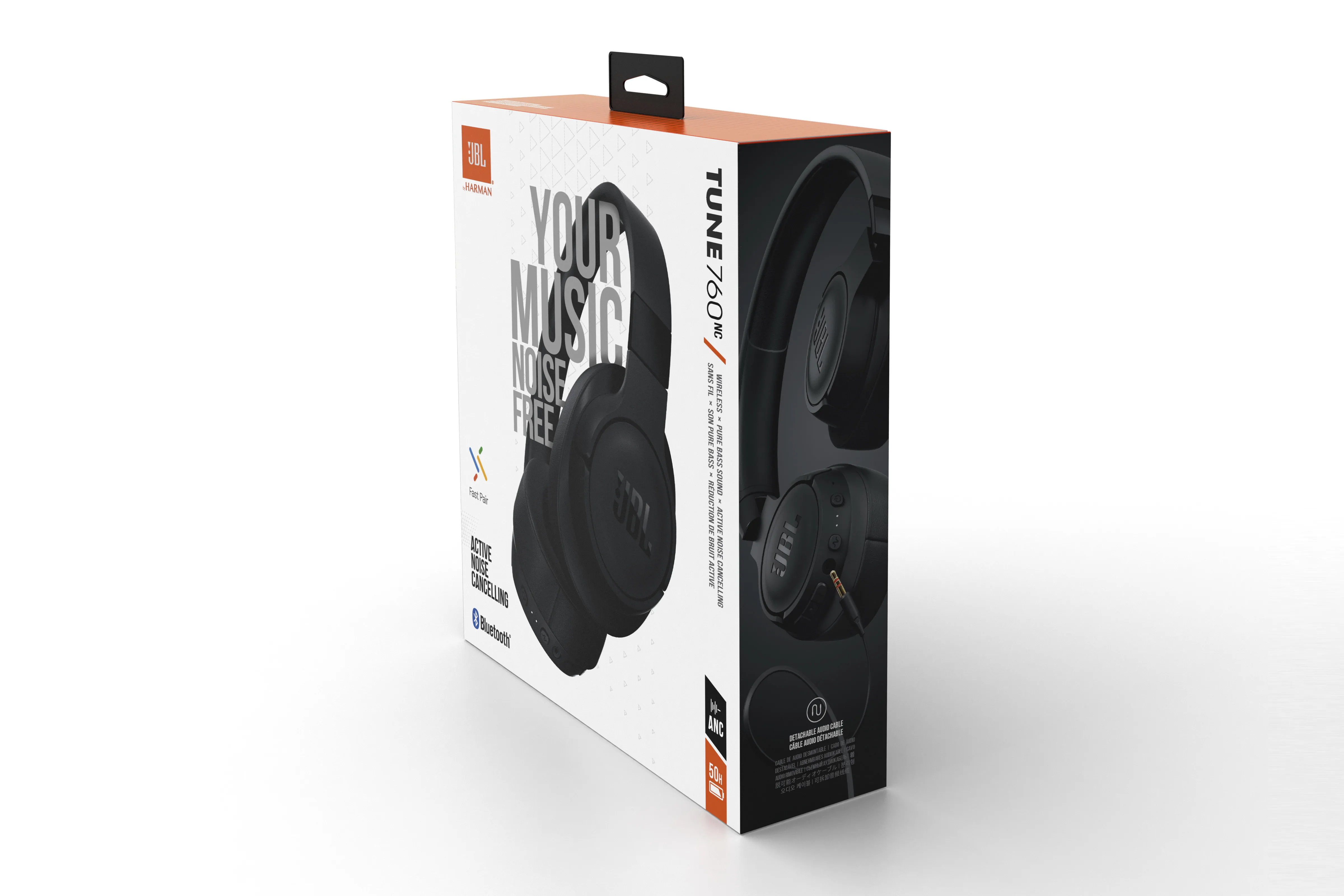 JBL Tune 760 NC - wireless headphones, Black
