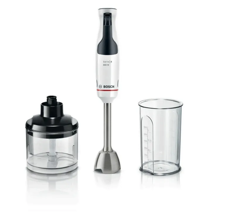 Bosch ErgoMaster Series 4 MSM4W420 800 W 600 ml stavmixerset, vit, svart