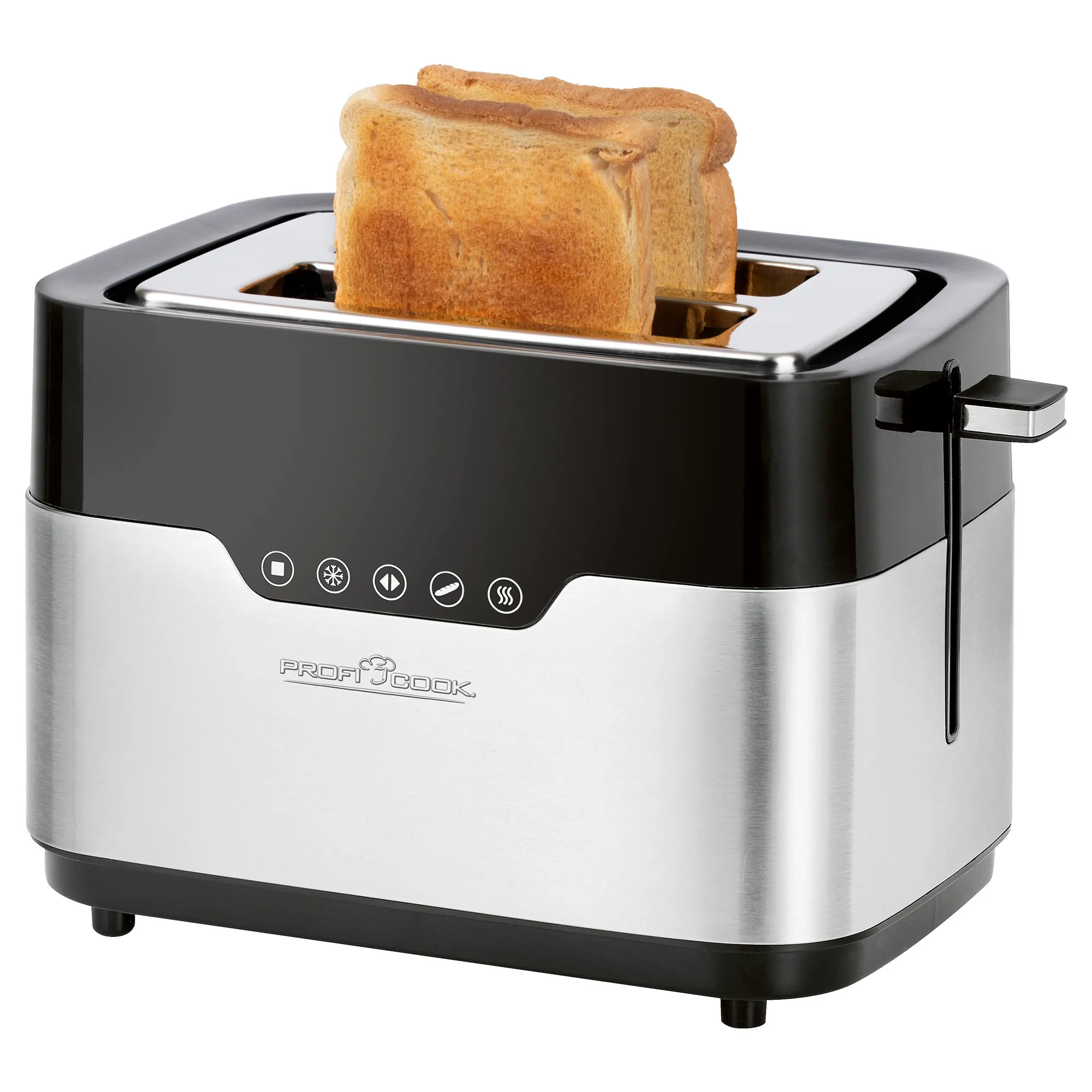 ProfiCook PCTA1170 Toaster, 920 W, Black & Stainless Steel