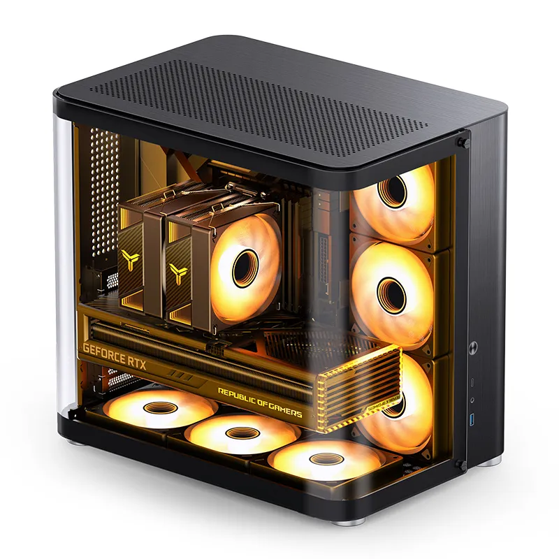 Jonsbo TK-2 Rounded Glass - midi case, black