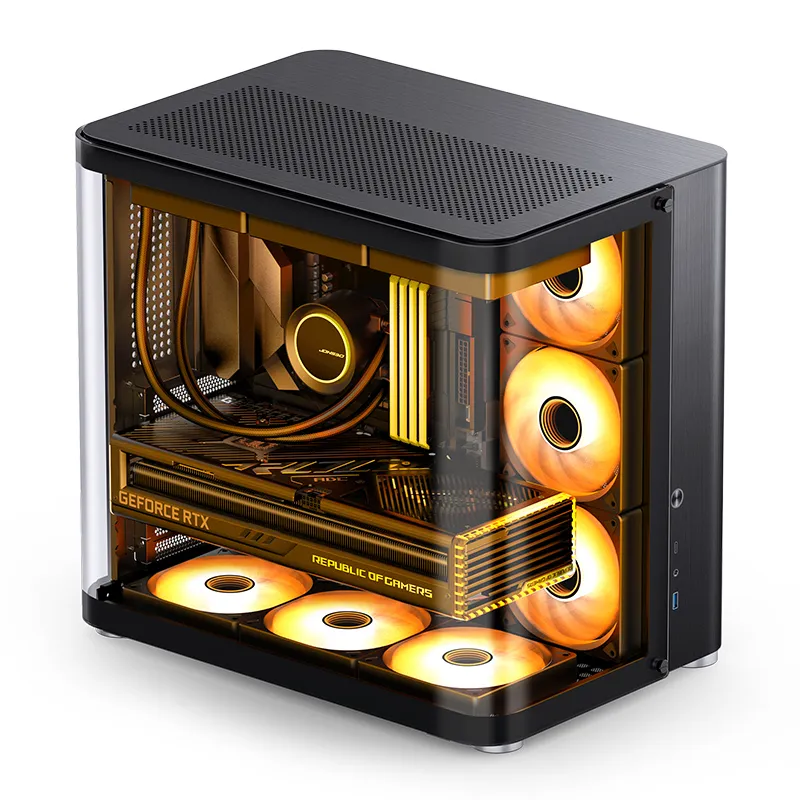 Jonsbo TK-2 Rounded Glass - midi case, black