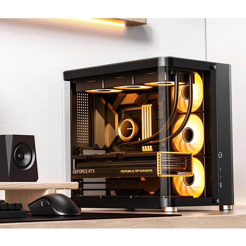 Jonsbo TK-2 Rounded Glass - midi case, black