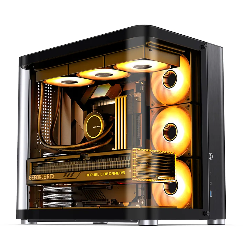Jonsbo TK-2 Rounded Glass - midi case, black