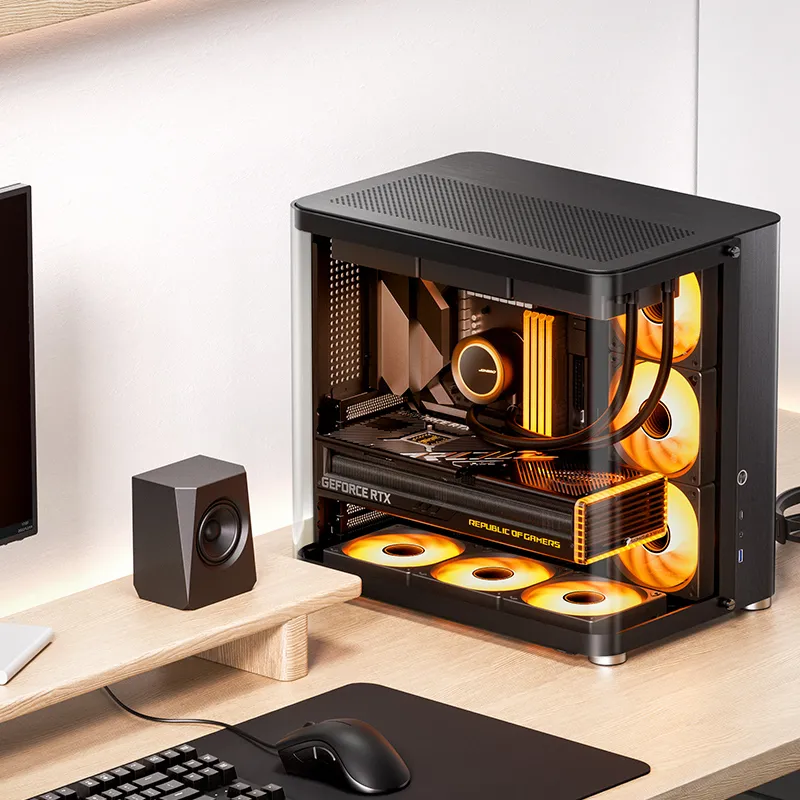 Jonsbo TK-2 Rounded Glass - midi case, black