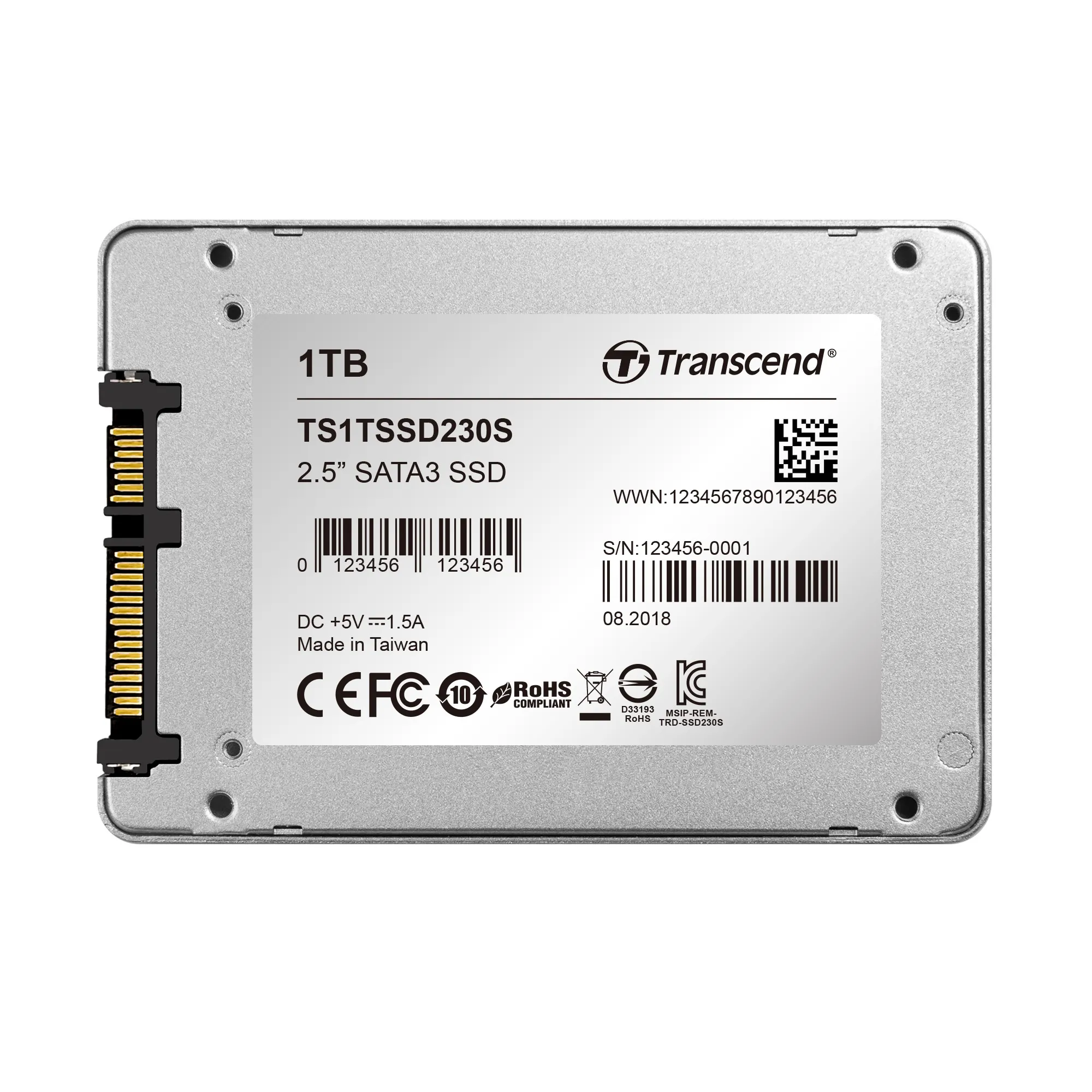 Transcend SATA III 6Gb/s SSD230S 1TB 1TB, SATA III, 2.5" - SSD