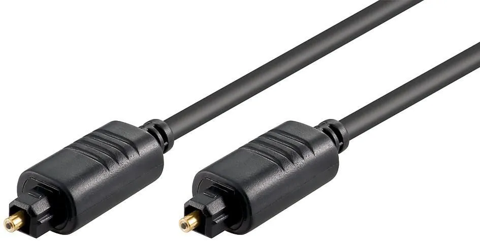 MicroConnect TOSLINK cable, 2 m, Black