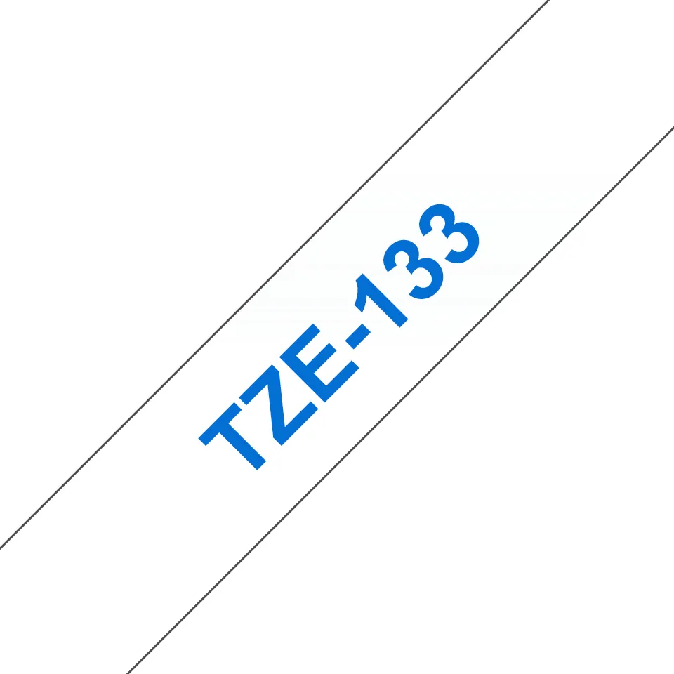 BROTHER TZE133 12 BLUE ON CLEAR