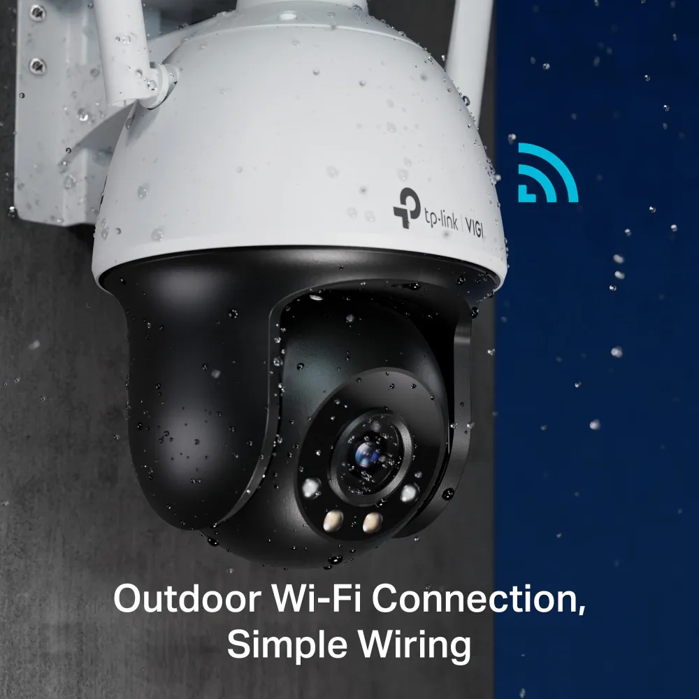 TP-Link VIGI C540-W 4MP Outdoor - Verkkovalvontakamera, Musta, Valkoinen