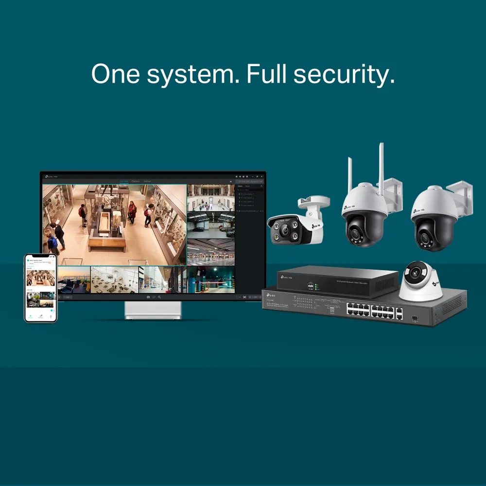 TP-Link VIGI C540-W 4MP Outdoor - Verkkovalvontakamera, Musta, Valkoinen