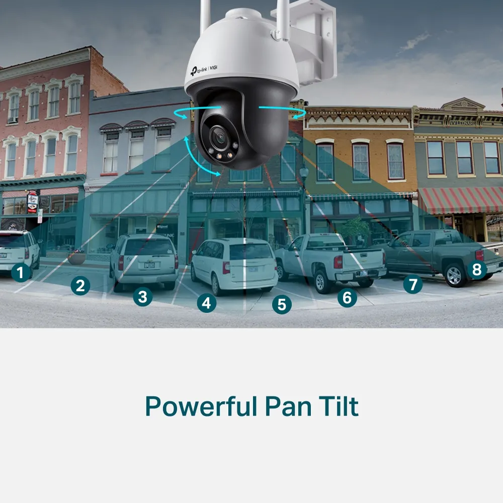 TP-Link VIGI C540-W 4MP Outdoor - Verkkovalvontakamera, Musta, Valkoinen